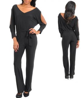  Neck Long Sleeve Casual Dressy Party Evening Jumpsuit Romper