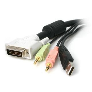   USBDVI4N1A6 6Feet 4 In 1 USB DVI Audio Microphone KVM Switch Cable