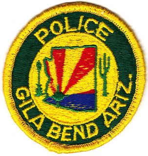 Gila Bend Arizona Police Shoulder Patch