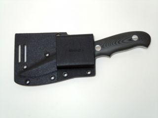 Tool Steel with Black Linen Micarta & Dozier Custom Kydex Belt Sheath