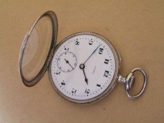 lanco antique swiss silver pocket watch c1910s