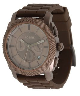 Brand New Fossil FS4702 Machine Brown Chronograph Mens Watch with