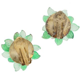 Clip on Earrings Signed Hong Kong Vintage 1950s Strawberry Cluster