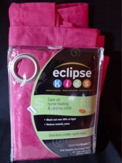 Eclipse Kids Dayton Grommet Panels Curtains 2 Each Hot Pink New