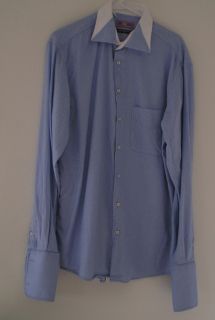 Earvin Magic Johnson Fine Cotton Dress Shirt French Cuff 16 1 2 42