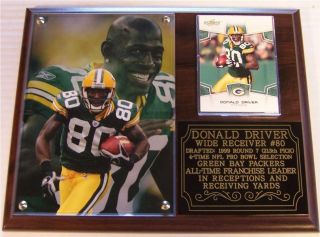 Donald Driver #80 Packers All Time Receiving Yards Leader PlaqueSB XLV