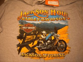  Article  Jackson Hole Harley Davidson XL T Shirt Screamin Eagle Parts