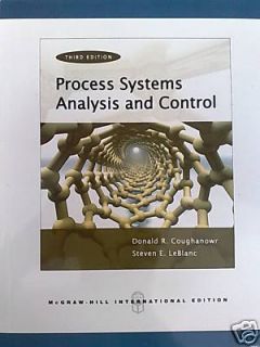 Process Systems Analysis and Control by Donald R. Co