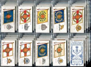 Tobacco Card Set John Player Regimental Colours Cap Badges 1907