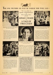 1936 Movie Ad A Tale of Two Cities Ronald Coleman MGM Original