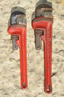 2 RIDGID PIPE WRENCHES 10 12 HEAVY DUTY