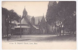 Lynn MA St Stephens Church Rotograph Postcard