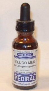 Mediral Homeopathic Gluco Med Diabetic Diabetes Blood Sugar Support