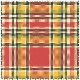 Red Yellow Plaid Farm Play 1950s Repro Blue Hill Fabric