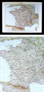  Atlas Map   France   Paris Marseilles Chartres Calais Le Havre Europe
