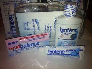Biotene Travel Kit Includes Mouthwash Toothpaste Gel and Pouch