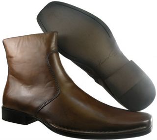 New $198 Kenneth Cole NY Dry Run Mens Boots US 11 EU 44.5 Cognac