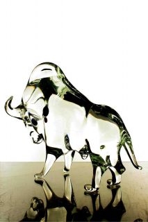 Bull Italian Murano Art Glass Figurine