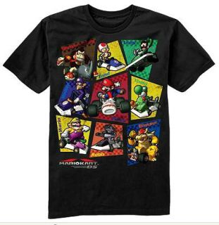 Nintendo Mario Kart DS Shirt Tee Boys Black 8