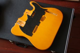 Yellow Double Neck Body for Bass Guitar Custom Combo Model