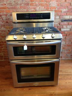 KitchenAid 30 Double Oven Freestanding Gas Range stainless steel