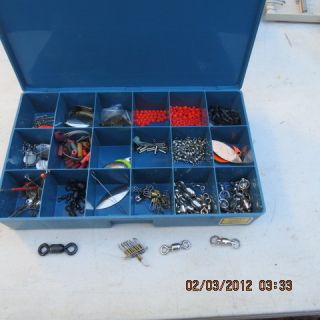 TROPHY LARGE ACCESORY BOX FULL LURES PARTS BAIT FISHING TACKLE BAIT