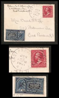 1901 East Providence RI E5 Special Delivery Cover
