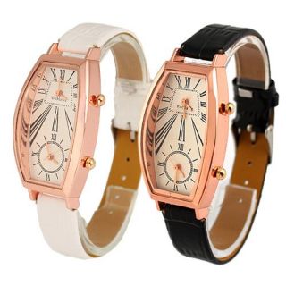  White&Black Gorgeous Ladies Womens Dual Time Quartz Wrist Watches G131