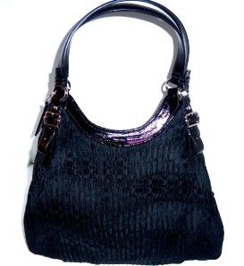 COACH 18886 MADISON GATHERED MAGGIE SIGNATURE BAG BLACK NWT MSRP$358