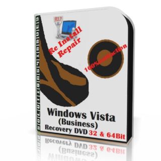 Windows Vista Business re Install DVD Repair Fit 32 64bit