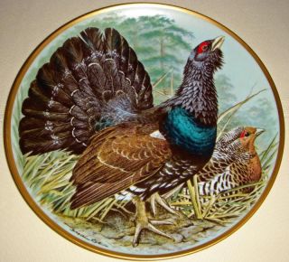 Basil Ede Game Birds of The World Capercaillie Plate