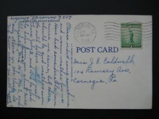 ebensburg pa united states post office postcard 1942