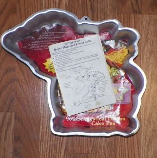 WILTON MYSTICAL Fire Breathing Dragon 1984 Cake Pan COMPLETE