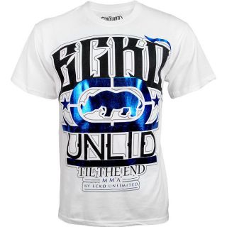 Ecko Unltd MMA Boss SS Tee Graphic Foil Mens T Shirt White Sizes XS