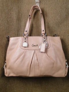 Coach Ashley Powder Pink Leather Carryall Bag 15513