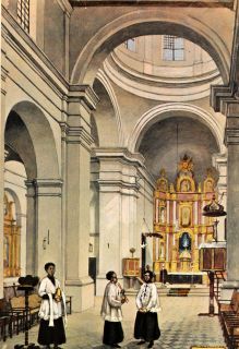 1963 Print Eduardo Mark Colombian Cathedral Interior   ORIGINAL