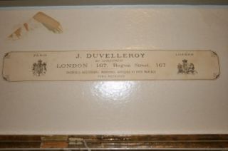 Antique Duvelleroy Ostrich Feather Mother of Pearl Original Box Fan
