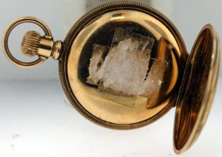 Hampden Pocket Watch 14k Yellow Gold Champion Dueber Case Close Face
