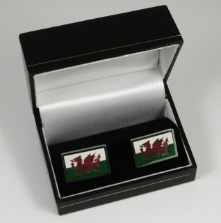 Welsh Dragon Cufflinks Mens Pewter Cuff Links Made in England 3834 New