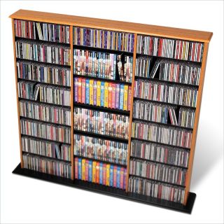 Prepac Triple Width Wall Tower CD DVD Media Storage