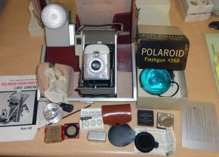 Polaroid Highlander Vintage Land Camera Model 80B with Case Many
