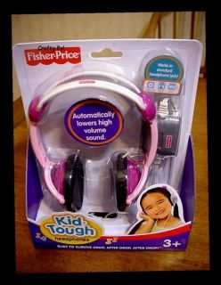 New Pink Kid Tough DVD  Player Headphones