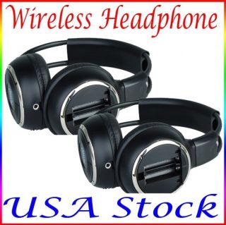 2X Wireless Headphones Car Pillow Headrest DVD Player IR US Stock Fast