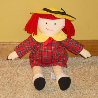 Eden Sweet Madeline Plaid Dress 16 Soft Plush Rag Doll Yellow Hat