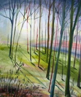  MOON Landscape WATERCOLOR Painting JMW Art John Williams Impressionism