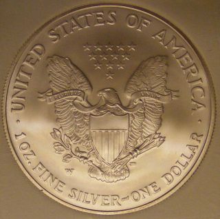 2006 w Silver Eagle with w Mint Mark Gem UNC Perfect