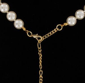 Necklace Choker Classic 10mm Cream Faux Pearl Adjustable 14 17