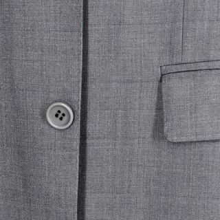 42L Earvin Magic Johnson Gray Windowpane Three Button Microfiber Suit