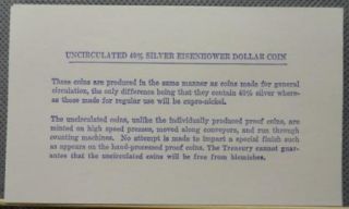  1973 s 1974 s Eisenhower Uncirculated Silver Dollar 40 Silve