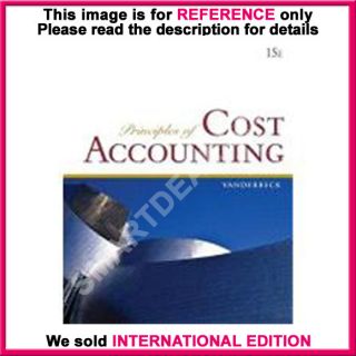 Principles of Cost Accounting by Edward J 15th International Edition